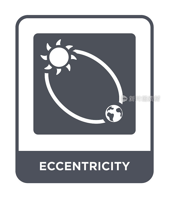 eccentricity icon vector on white background, eccentricity trendy filled icons from Astronomy collection